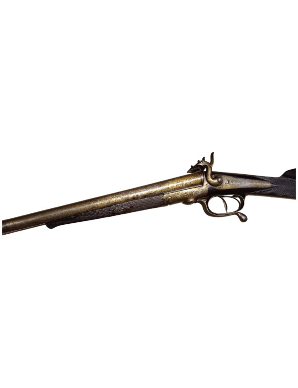 FUSIL DE CHASSE PERCUSSION A BROCHE A CLEF BERANGER CAL : 16 A BROCHE