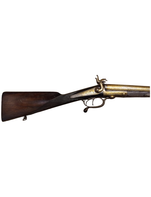 FUSIL DE CHASSE PERCUSSION A BROCHE A CLEF BERANGER CAL : 16 A BROCHE