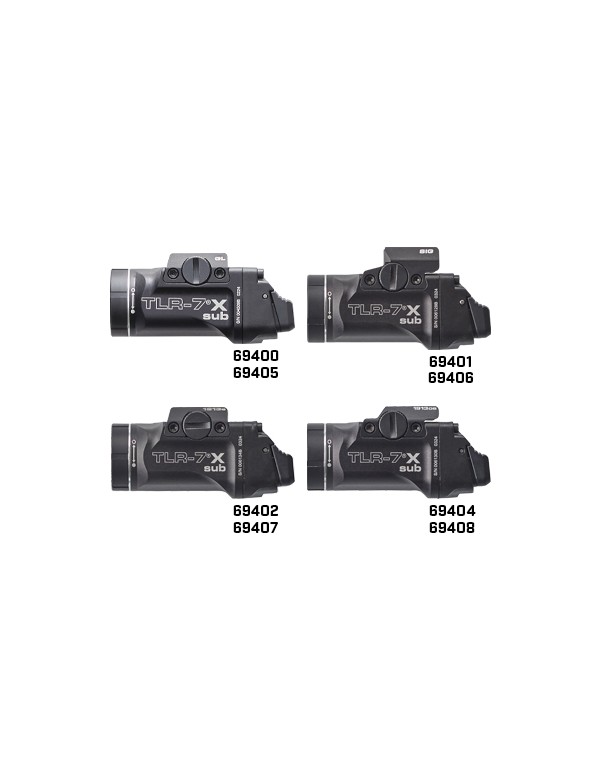 LAMPE STREAMLIGHT POUR ARME DE POING TLR-7® X SUB