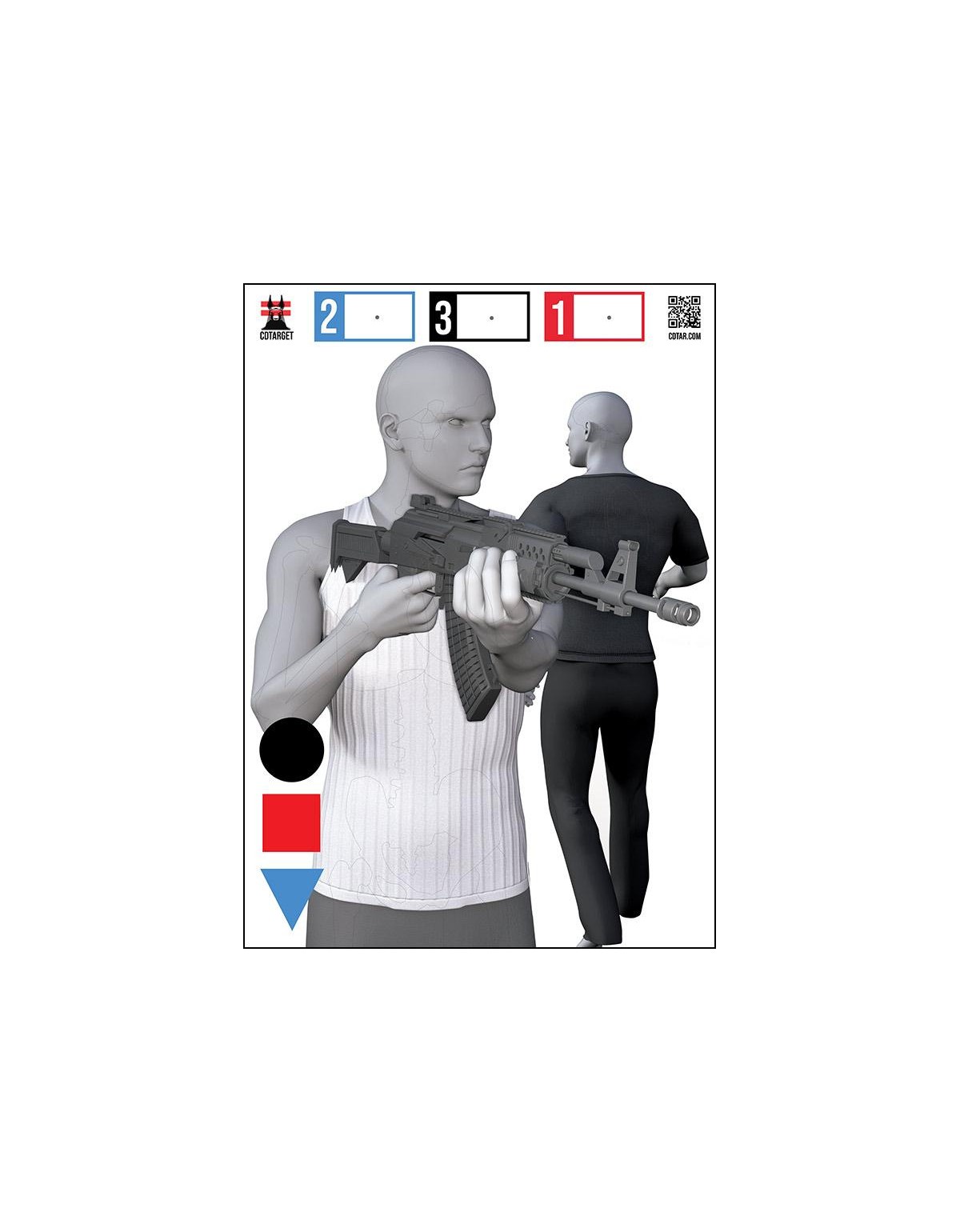 CIBLES Silhouette Twin Alpha - 50 cibles (anti-reflets) X50