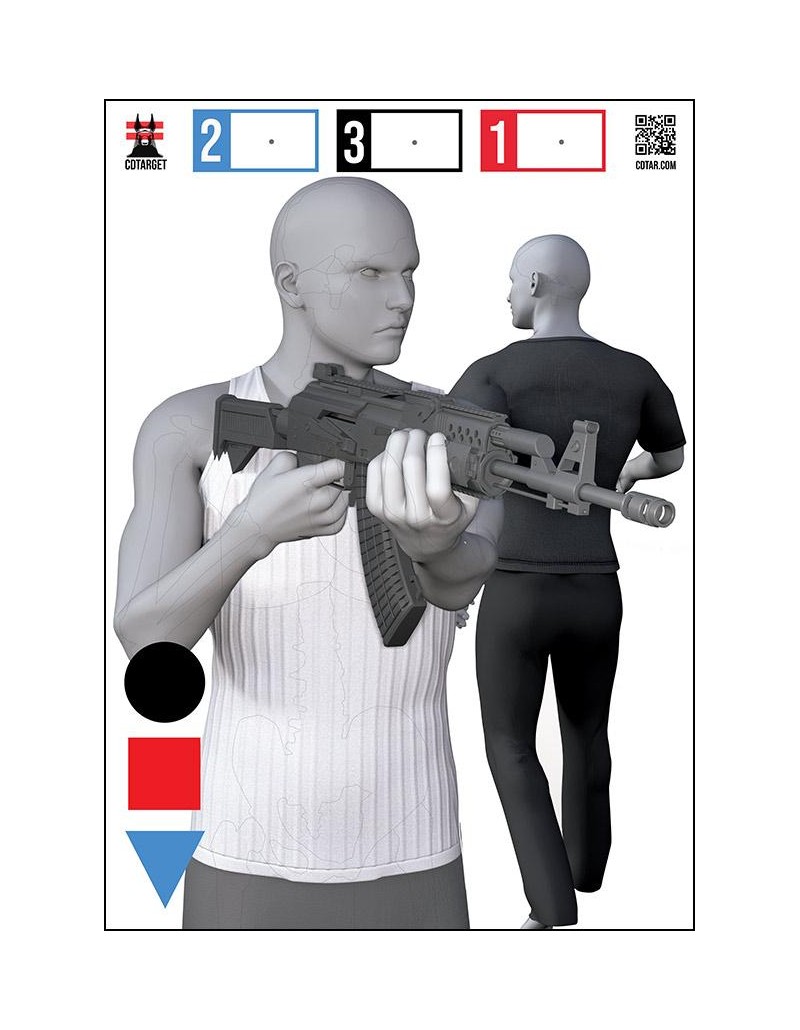 CIBLES Silhouette Twin Alpha - 50 cibles (anti-reflets) X50