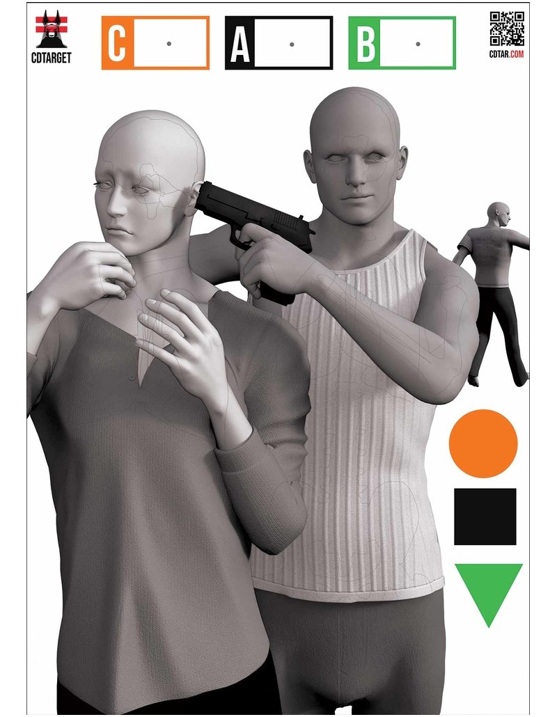 CD TARGET Silhouette Twin Bravo - 50 cibles (anti-reflets)