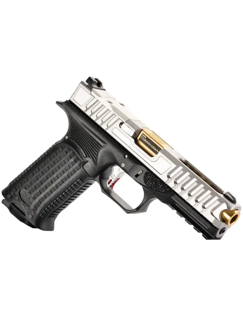 PISTOLET BUL AXE-FS (FULL SIZE) "TOMAHAWK" 9 X 19 (9MM LUGER) SILVER & GOLD
