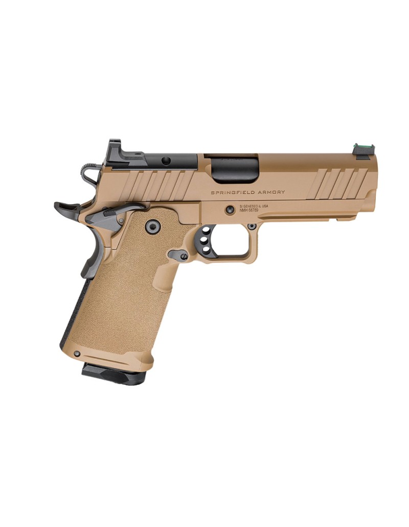 Pistolet Springfield Armory 1911 DS PRODIGY COYOTE 9X19 canon 4.25 - 1 chargeur 17 coups+1 chargeur 20