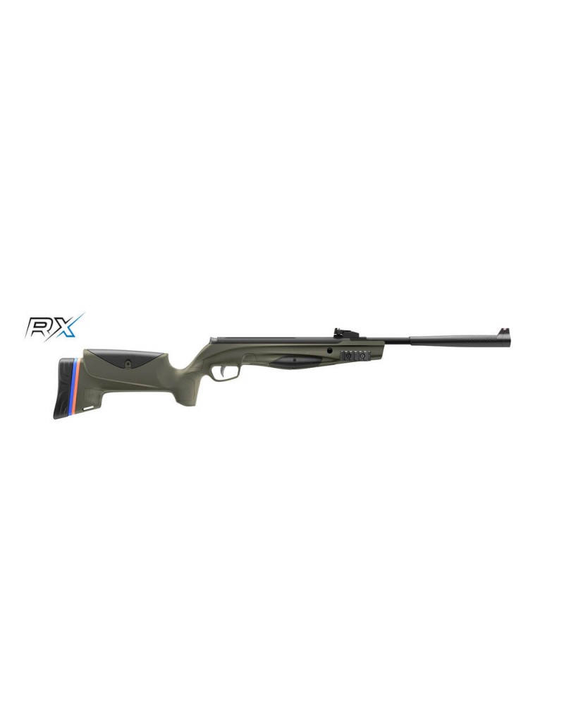 Carabine AIR Stoeger RX3 TAC synthétique HAUSSE + GUIDON CAL.4,5 7.5J VERTE RXT3002D
