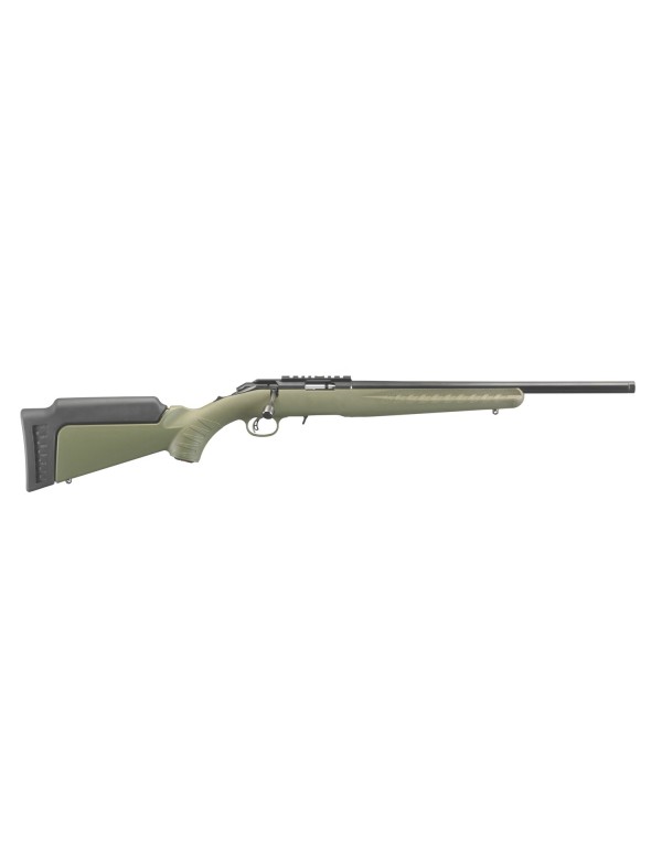 Carabine Ruger AMERICAN RIMFIRE .22LR 10 coups 18" 46CM FILET 1/2-28" VERTE - OD GREEN