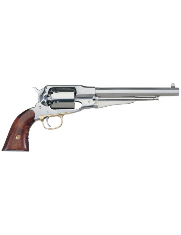 Revolver Uberti 1858 NEW ARMY inox .44 8" poudre noire GRAVE MAIN