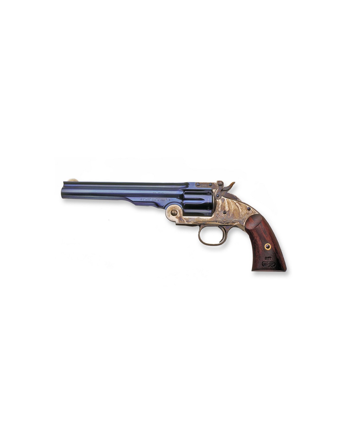 Revolver Uberti 1875 SECOND MODEL SCHOFIELD .QD .45COLT 7" BLEU/JASPE