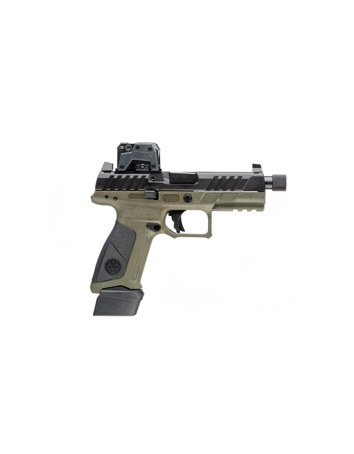 Pistolet Beretta APX A1 FULL SIZE TACTICAL OD 9 Para 2 chargeurs 17 coups