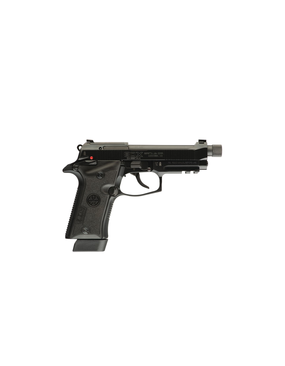Pistolet Beretta 80X CHEETAH TACTICAL 9 mm court 15 coups 1/2"-28