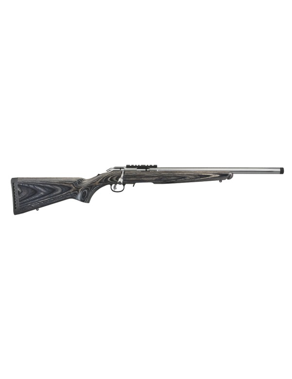Carabine Ruger AMERICAN RIMFIRE TARGET .22LR 10 coups 18" 46CM inox LAMELLE noire (1C)