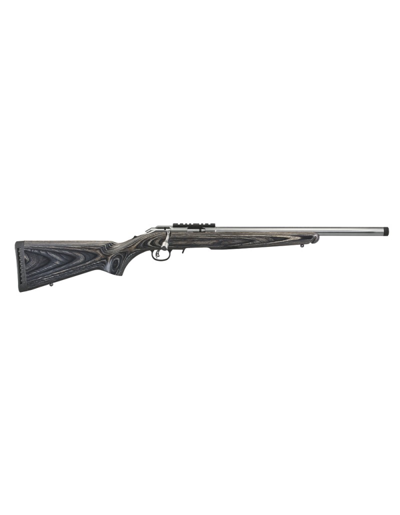 Carabine Ruger AMERICAN RIMFIRE TARGET .22LR 10 coups 18" 46CM inox LAMELLE noire (1C)