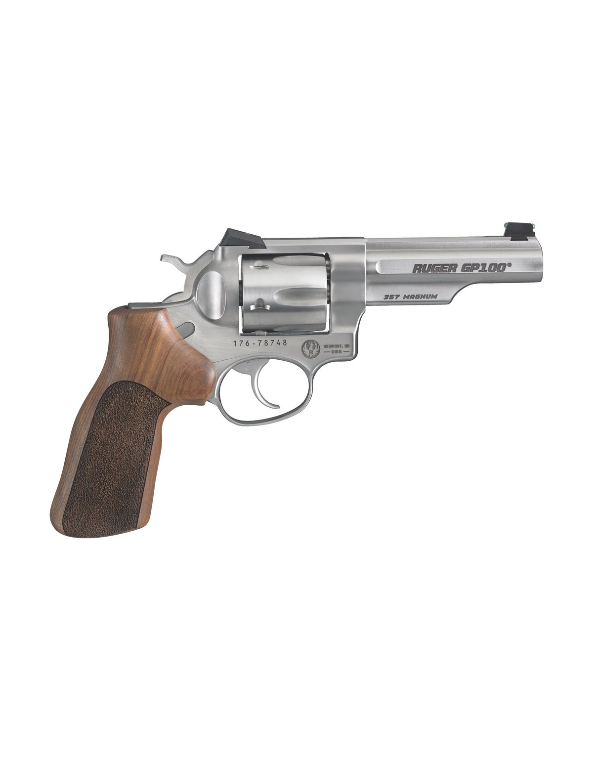 Revolver Ruger GP100 MATCH CHAMPION KGP-141MCF .357MAG 4.20" 6 coups inox FIBRE OPTIC