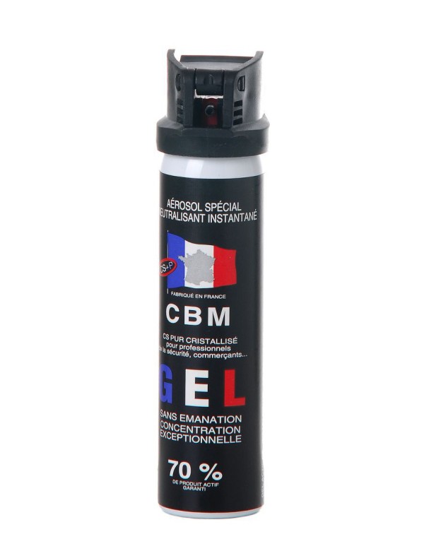 Bombe CBM gel defense cs capot clapet 75ML