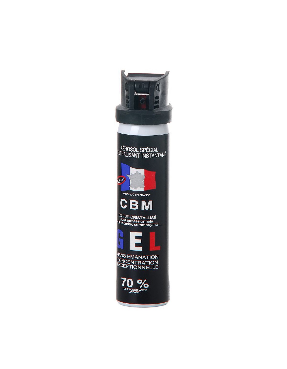 Bombe CBM gel defense cs capot clapet 75ML