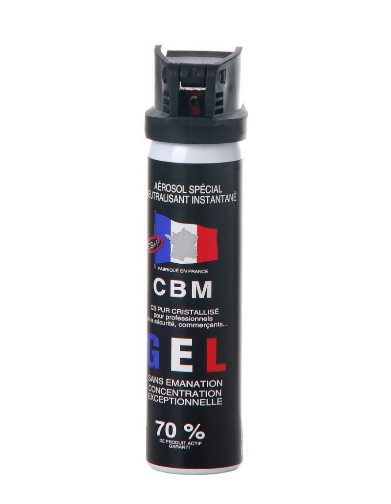 Bombe CBM gel defense cs capot clapet 75ML