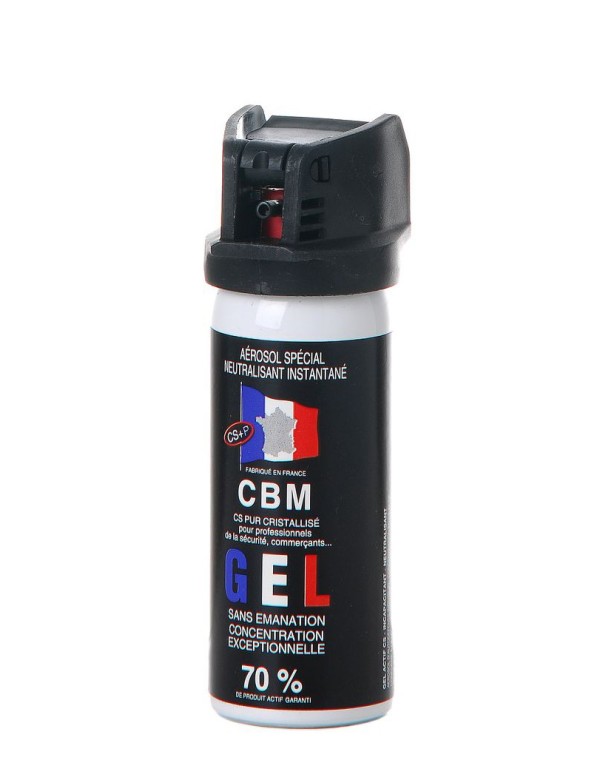 Bombe CBM gel defense cs capot clapet 50ML