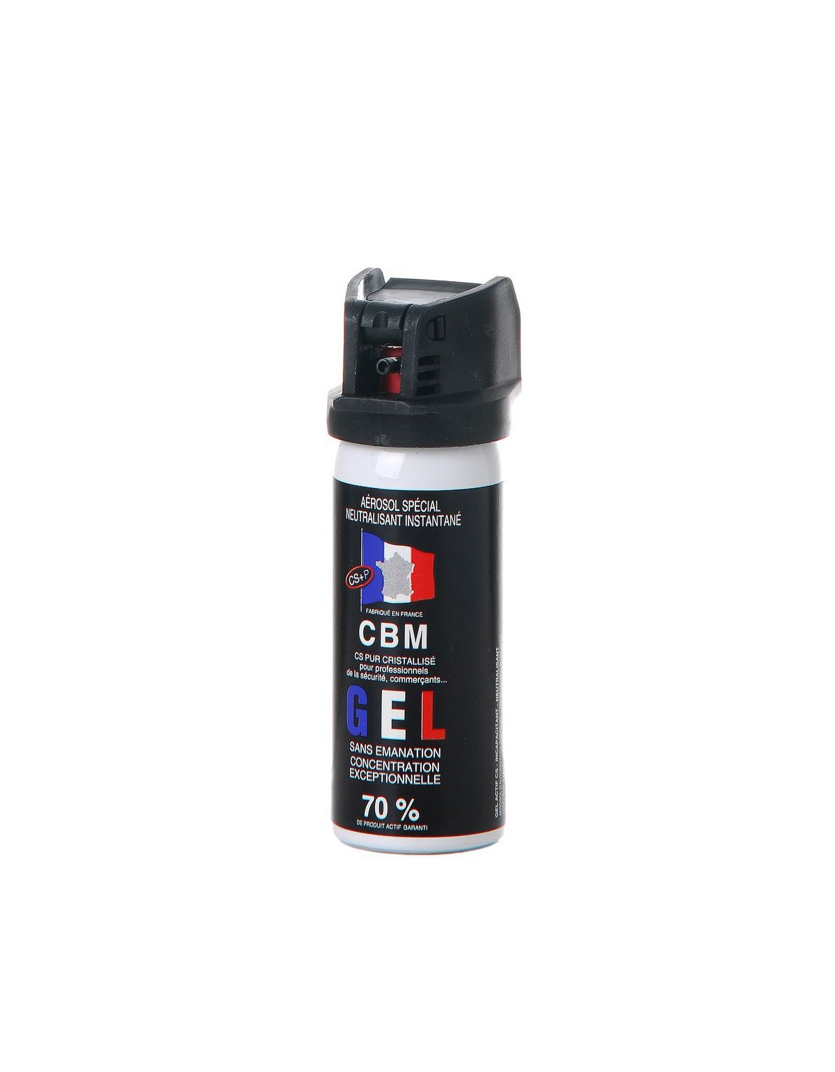 Bombe CBM gel defense cs capot clapet 50ML