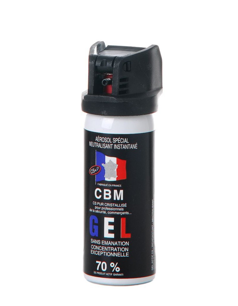 Bombe CBM gel defense cs capot clapet 50ML