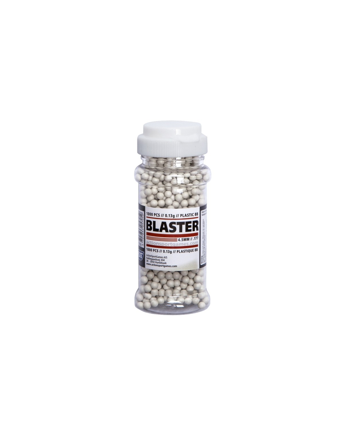 Billes ASG 4.5 plastiques 0.13G par 1000 pcs.