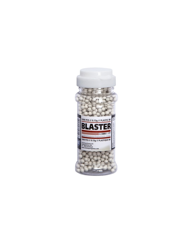 Billes ASG 4.5 plastiques 0.13G par 1000 pcs.