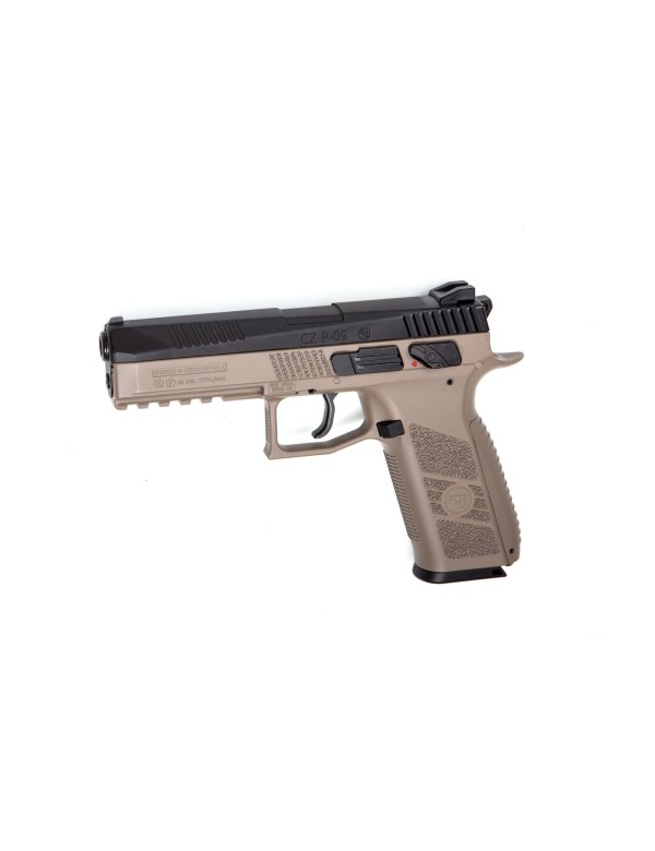 Pistolet Asg CZ P-09 Duty FDE BB 4.5 CO2- Plomb OU BBS