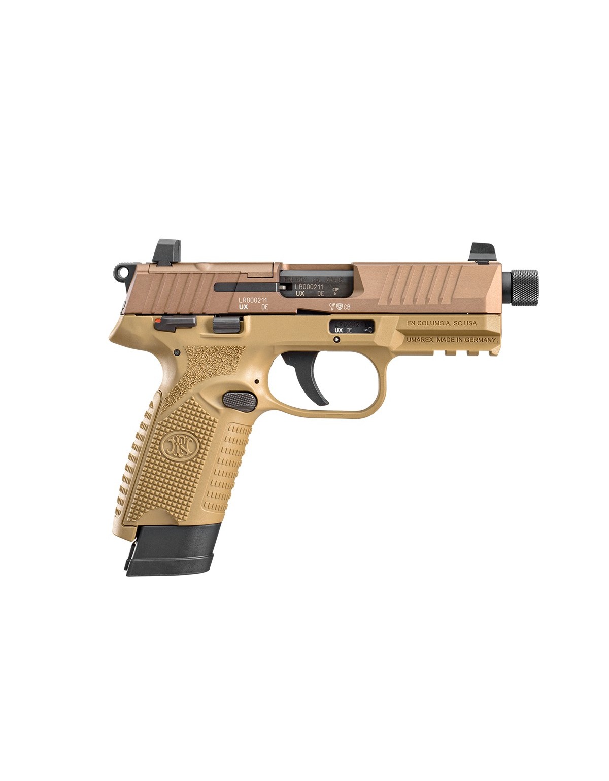 Pistolet FN Herstal FN 502 Tactical FDE 1X15 + 1X10 22LR