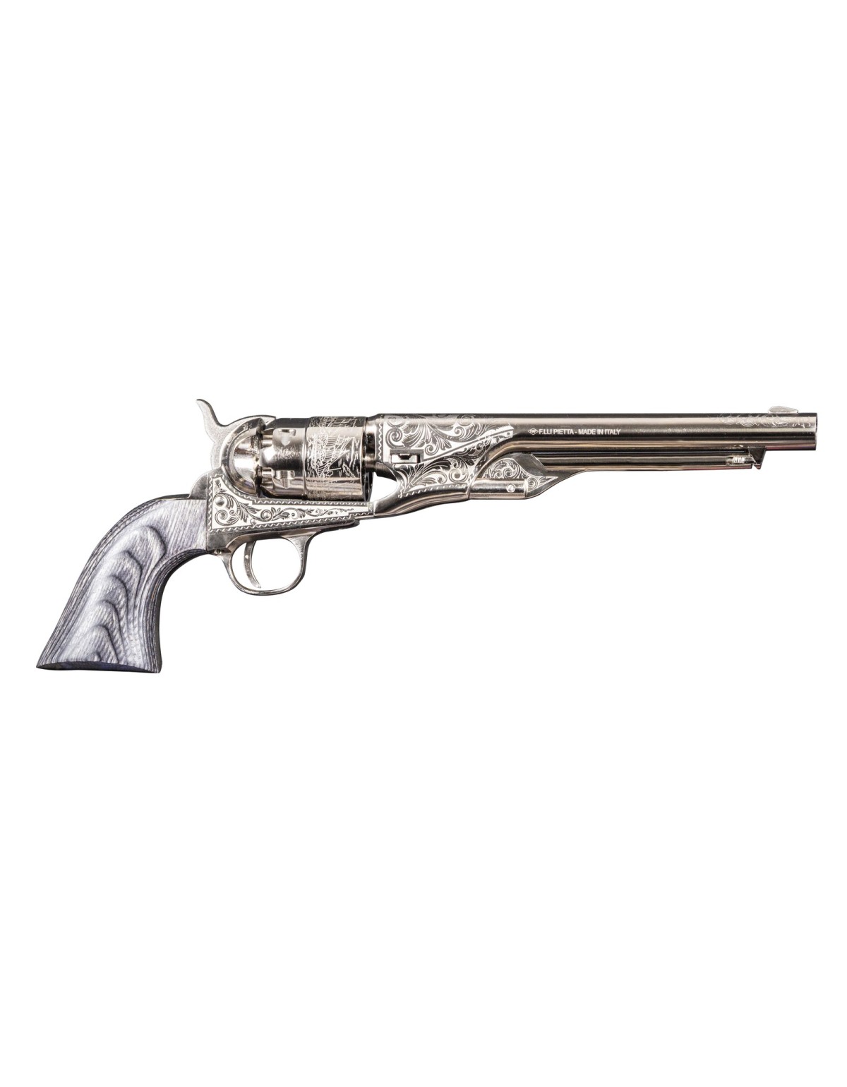Revolver Pietta Replique 1860 Army nickelé Grave Cal 44 PN