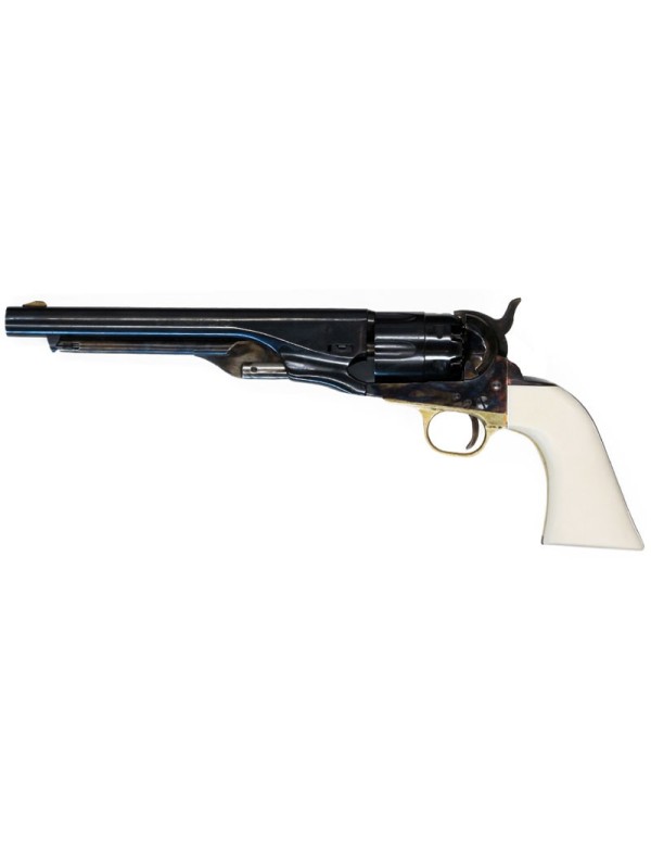 Revolver Pietta Replique 1860 Army acier crosse Ivoire Cannele Cal 44 PN