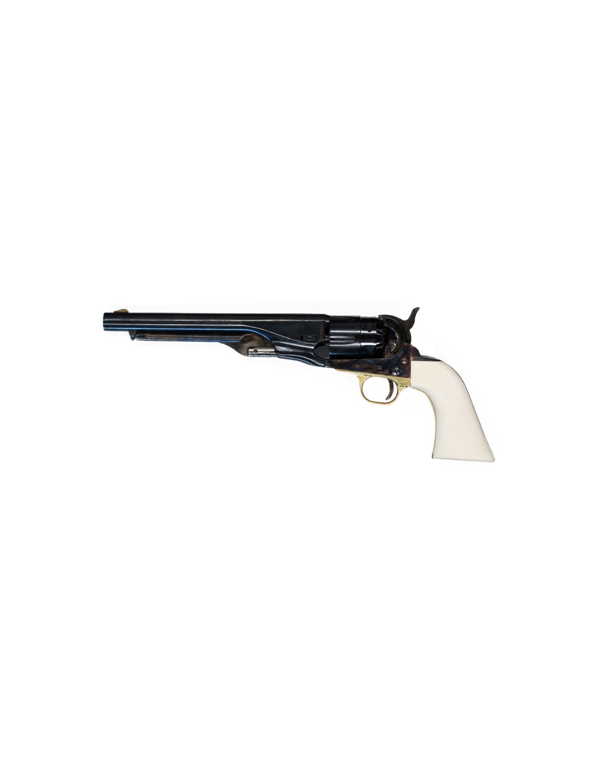 Revolver Pietta Replique 1860 Army acier crosse Ivoire Cannele Cal 44 PN