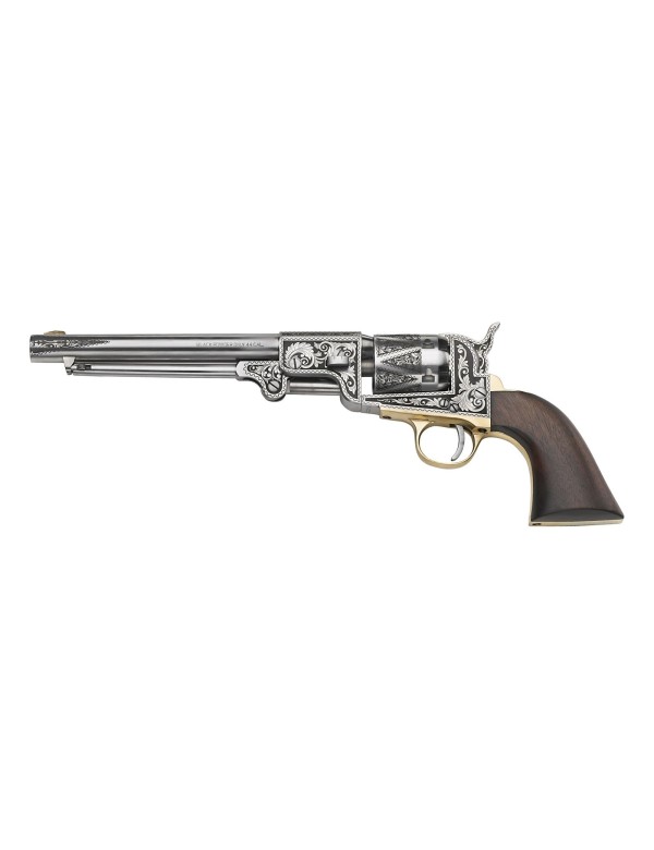 Revolver Pietta Replique 1862 Dance acier Poli Grave Cal 44 PN