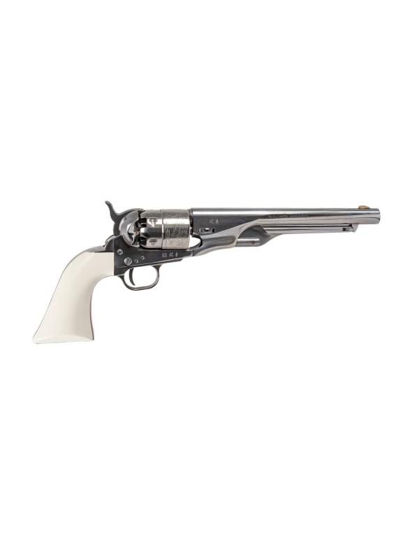 Revolver Pietta Replique 1860 Army Old Silver Bande acier Cal 44 PN