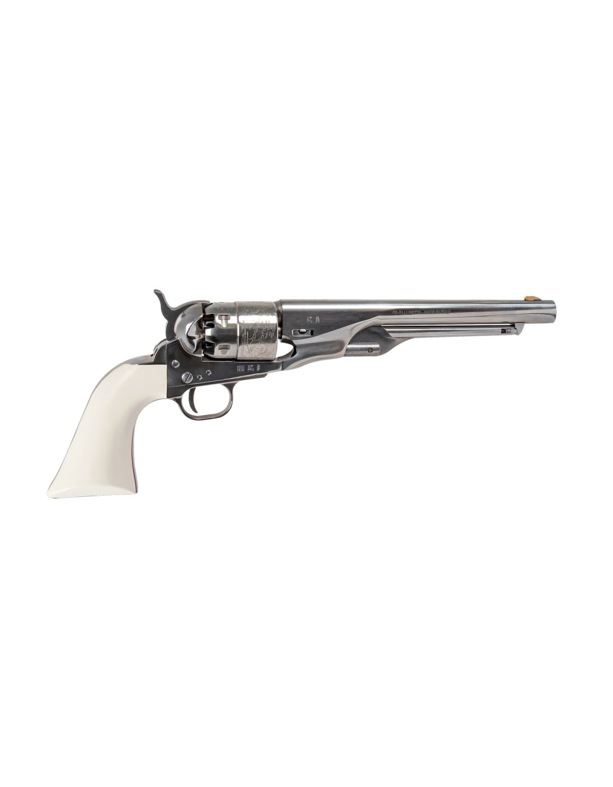 Revolver Pietta Replique 1860 Army Old Silver Bande acier Cal 44 PN