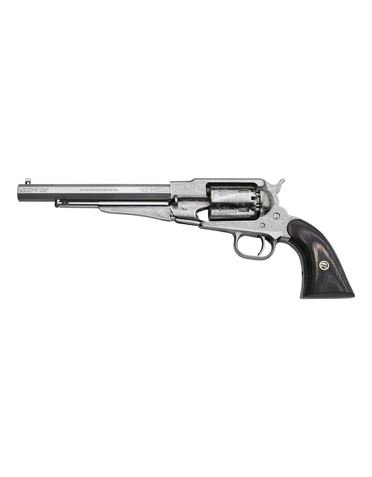 Revolver Pietta Replique 1858 RM Laiton nickelé Grave Cal 44 PN