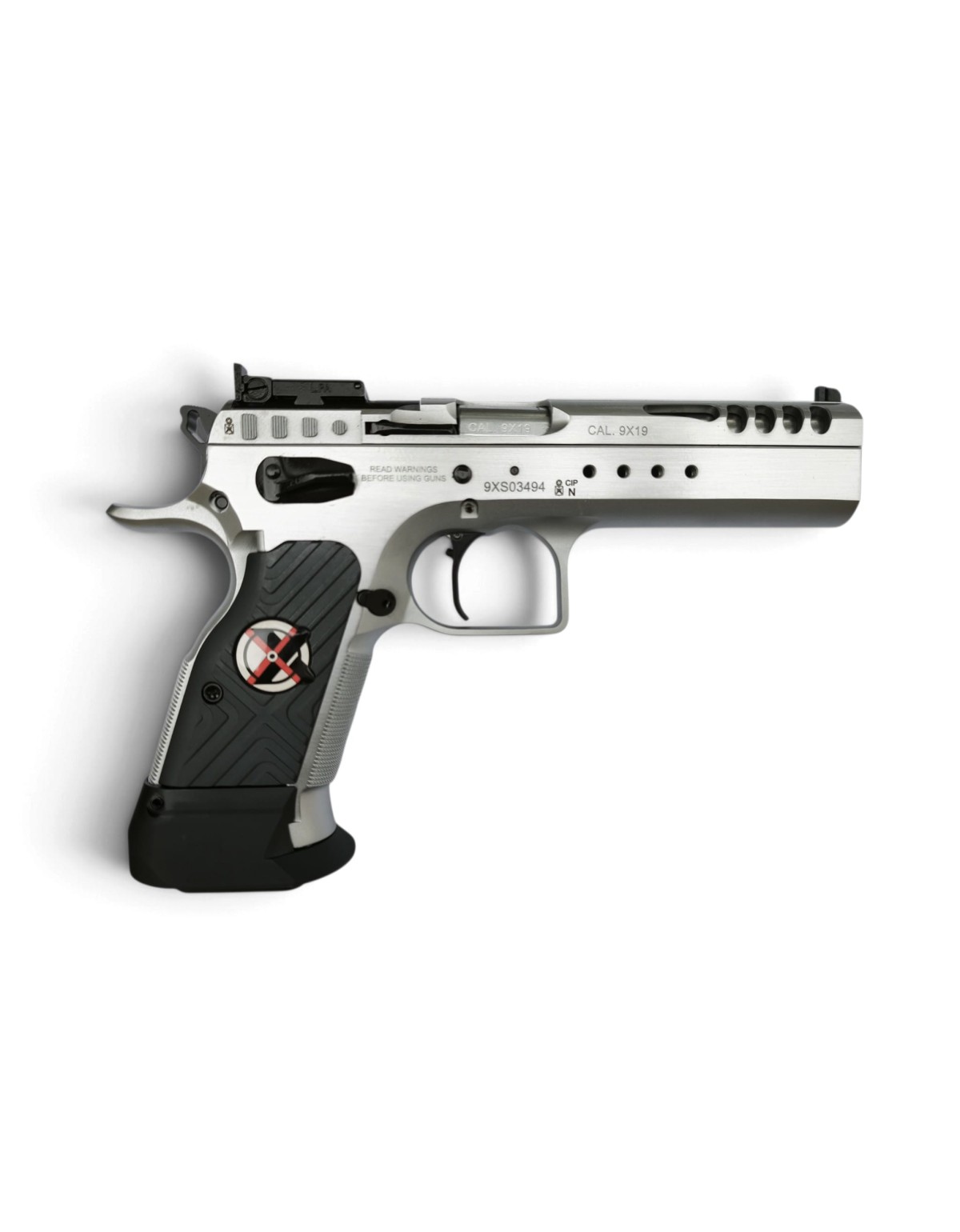 PISTOLET TANFOGLIO XTREME LIMITED CUSTOM CHROME OPTIC READY 9X19