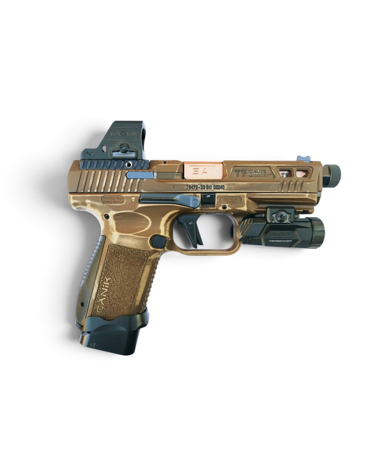 PACK PISTOLET CANIK TP9SF ELITE COMBAT ELVEN DAGGER (SAI) CAL : 9X19