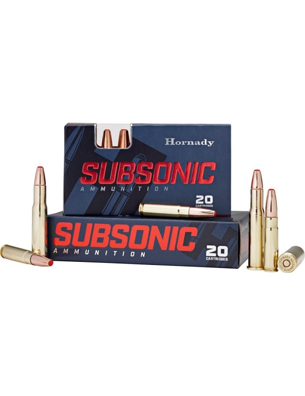 MUNITION 450 BUSHMASTER HORNADY 395 SUB-X X20