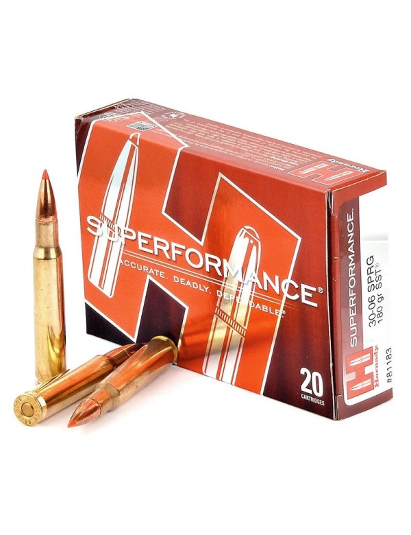 MUNITION HORNADY 30-06 SPRG 180GR SST SPF