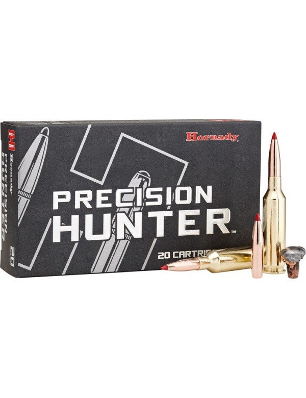 MUNITION HORNADY 338 LAPUA 270GR PRECISION HUNTER X20