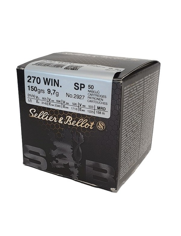 MUNITION SB 270WIN SP 150GRS 9.7G X50