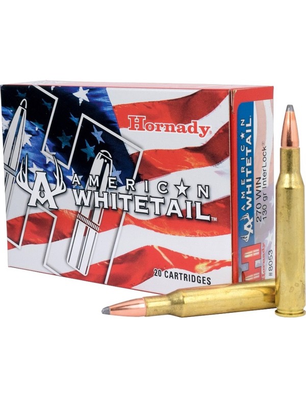 Boîte de 20 cartouches Hornady 270 WIN 130 GR INTERLOCK SP AW 8053