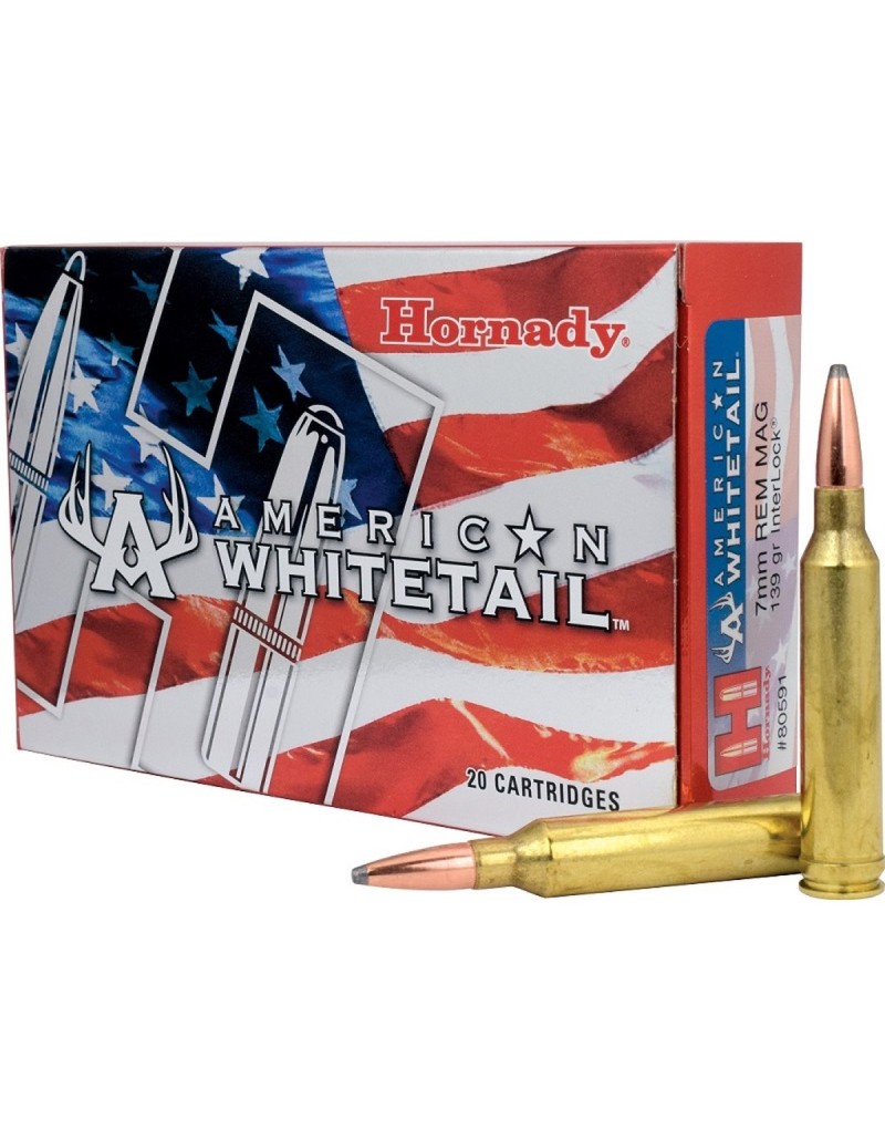 Boîte de 20 cartouches Hornady 7MMREM MAG 139GR INTERLOCK SP AW80591