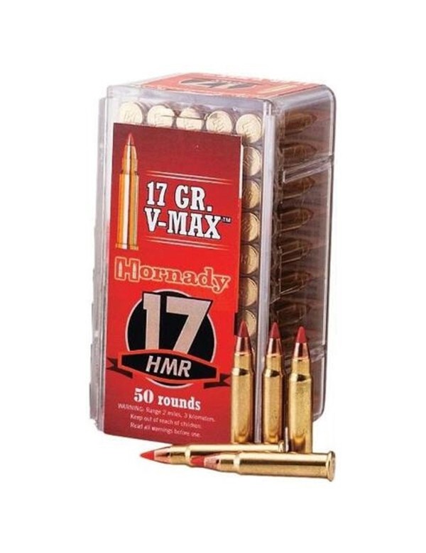 Boîte de 50 cartouches Hornady 17HMR 17 GR V-MAX 83170