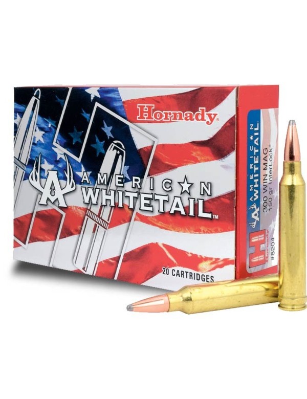 Boîte de 20 cartouches Hornady 300 WIN MAG 150G INTERLOCK SP AW 8204