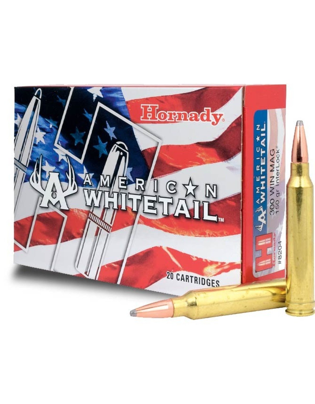 Boîte de 20 cartouches Hornady 300 WIN MAG 150G INTERLOCK SP AW 8204