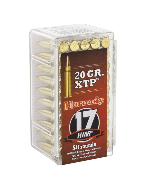 Boîte de 50 cartouches Hornady 17HMR 20 GR XTP 83172
