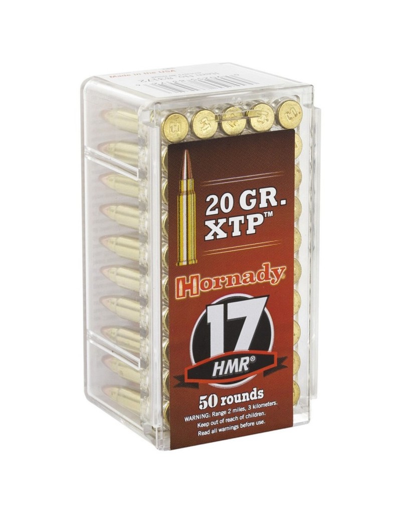 Boîte de 50 cartouches Hornady 17HMR 20 GR XTP 83172