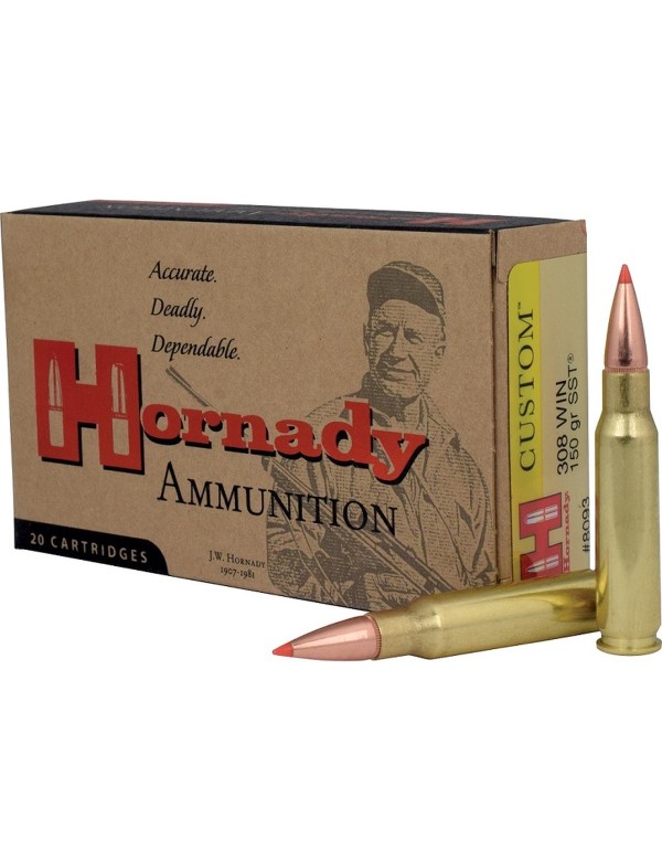 Boîte de 20 cartouches Hornady 308 WIN 150 GR SST 8093