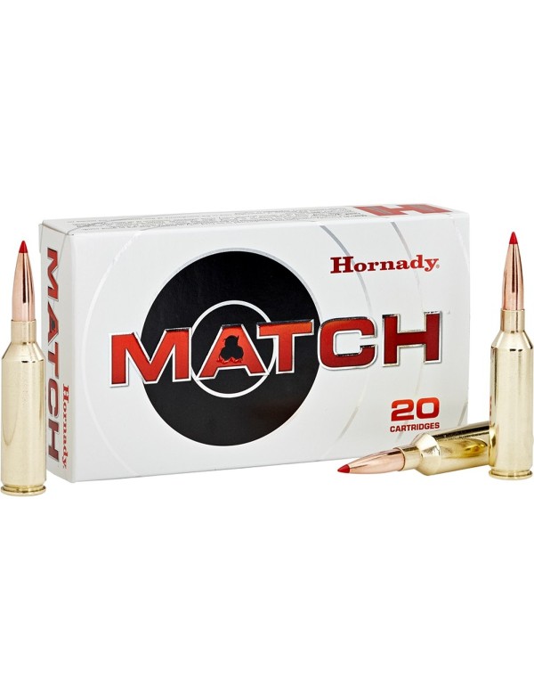 Boîte de 20 cartouches Hornady 308 WIN 168 GR BTHP MATCH 8097