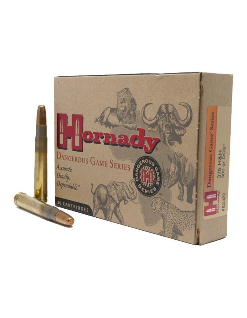 Boîte de 20 cartouches Hornady 375 H&H 300 GR DGS 82322
